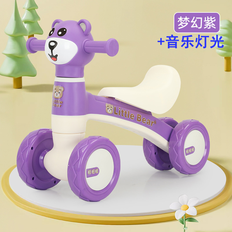 Patina para niños de 1 - 3 años de edad, patina para niños pequeños, patina anti-rollback, coche de equilibrio para bebés, luz de música