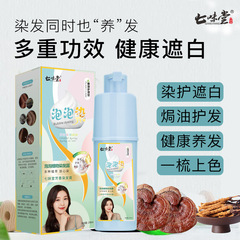 Seven Flavors Tang Bubble Color Shampoo and Colorant Plant Essence Hair Color with Gentle Color and Long-lasting Hair Conditioning