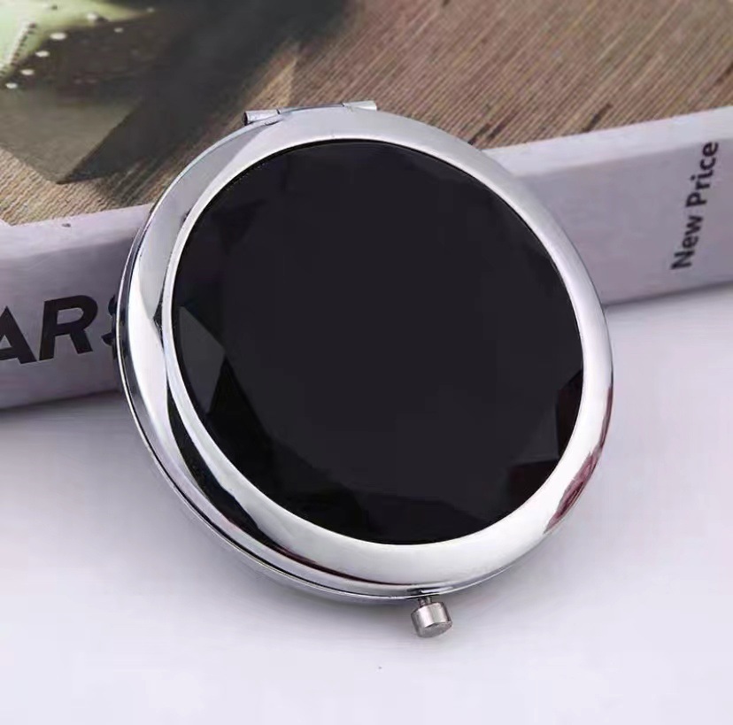 Espejo de maquillaje plegable de cristal espejo de maquillaje de metal pequeño espejo pequeño portátil pequeño regalo de regalo espejo de maquillaje palabras grabadas