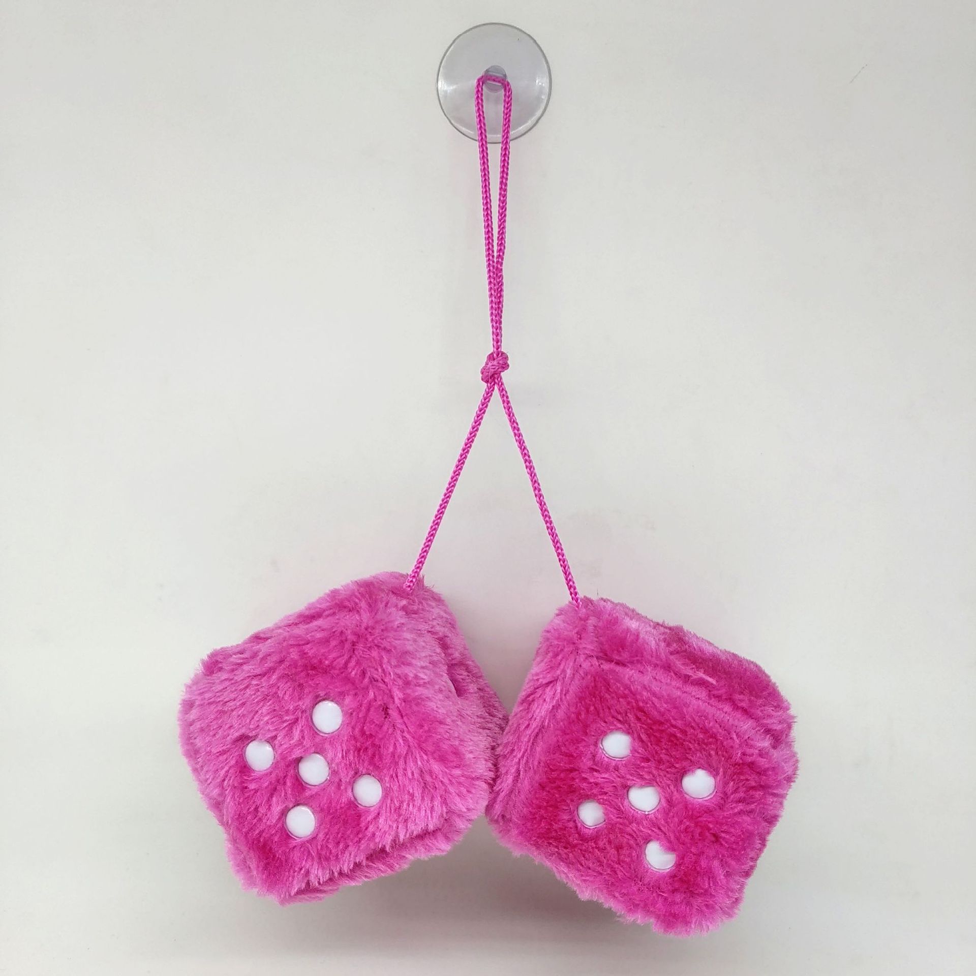 Aliexpress Amazon Wish Cross-Border Trade Plush Dice Car Pendant Dice Ornament Car Hanging Rearview Mirror Dropshipping