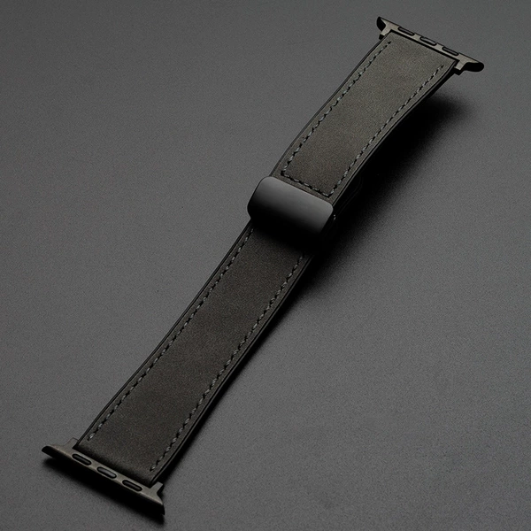 Dark gray (silicon crazy horse pattern magnetic buckle)