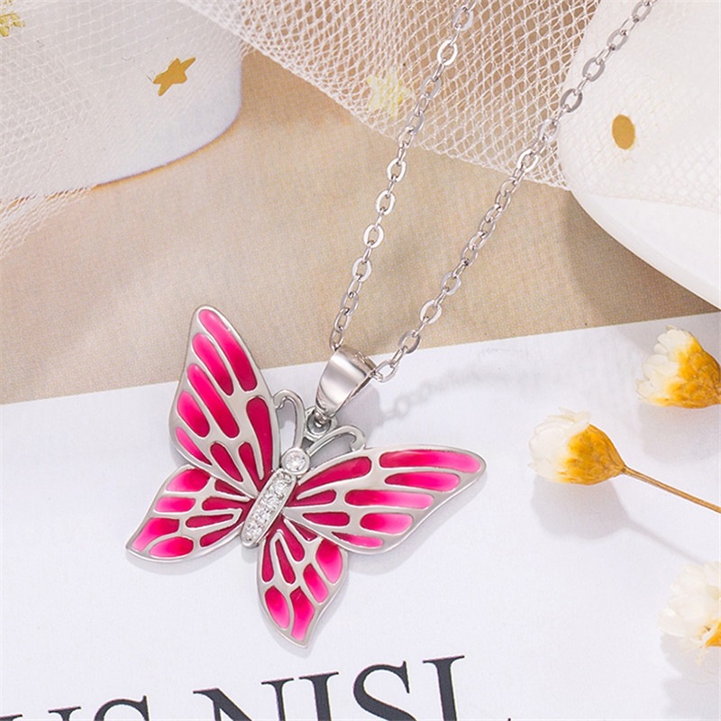 Fashion Butterfly Copper Plating Pendant Necklace