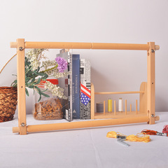 廠家批發十字繡繡架刺繡工具櫸木大尺寸簡易繡架實木架子跨境