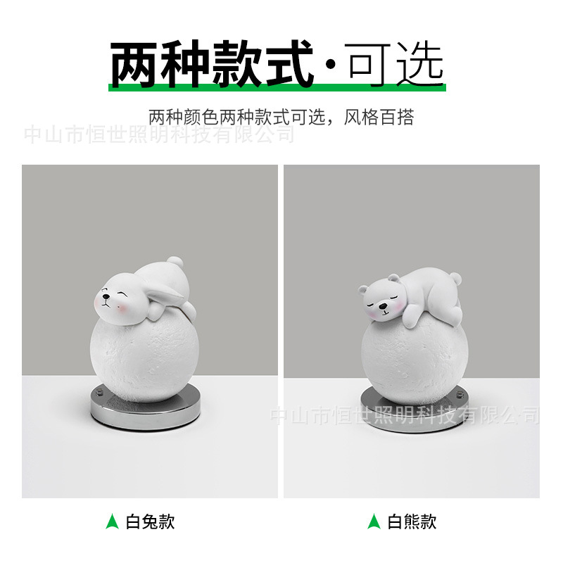 Lámpara de noche transfronteriza decoración de oficina dormitorio de oso creativo lámpara de mesa decoración ambiente de sala de estar luz de noche