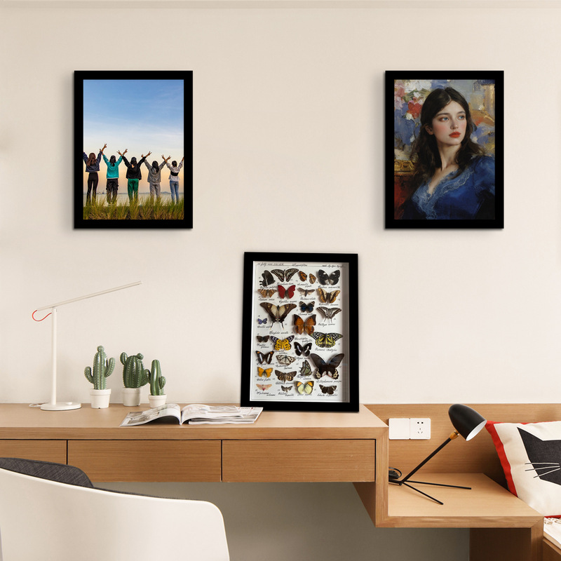 Amazon's Popular Pvc Photo Frame Display Piece, Large-Sized Framed Display Frame for Photo Studios, Wall-Mounted Calligraphy and Painting Frame, Tabletop Display