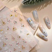 TENSOR新工艺立体圣诞系列美甲贴TL-274圣诞款雪花雪人美甲贴纸