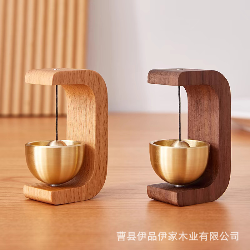 木质多巴胺风铃吸入户乔迁礼物门铃圣诞装饰进门提醒铃铛门铃摆件|undefined
