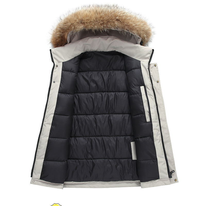 Winter New Russian Hot selling Men's Windproof Outdoor Warm Cotton Robe Casual Coat_voghion.com