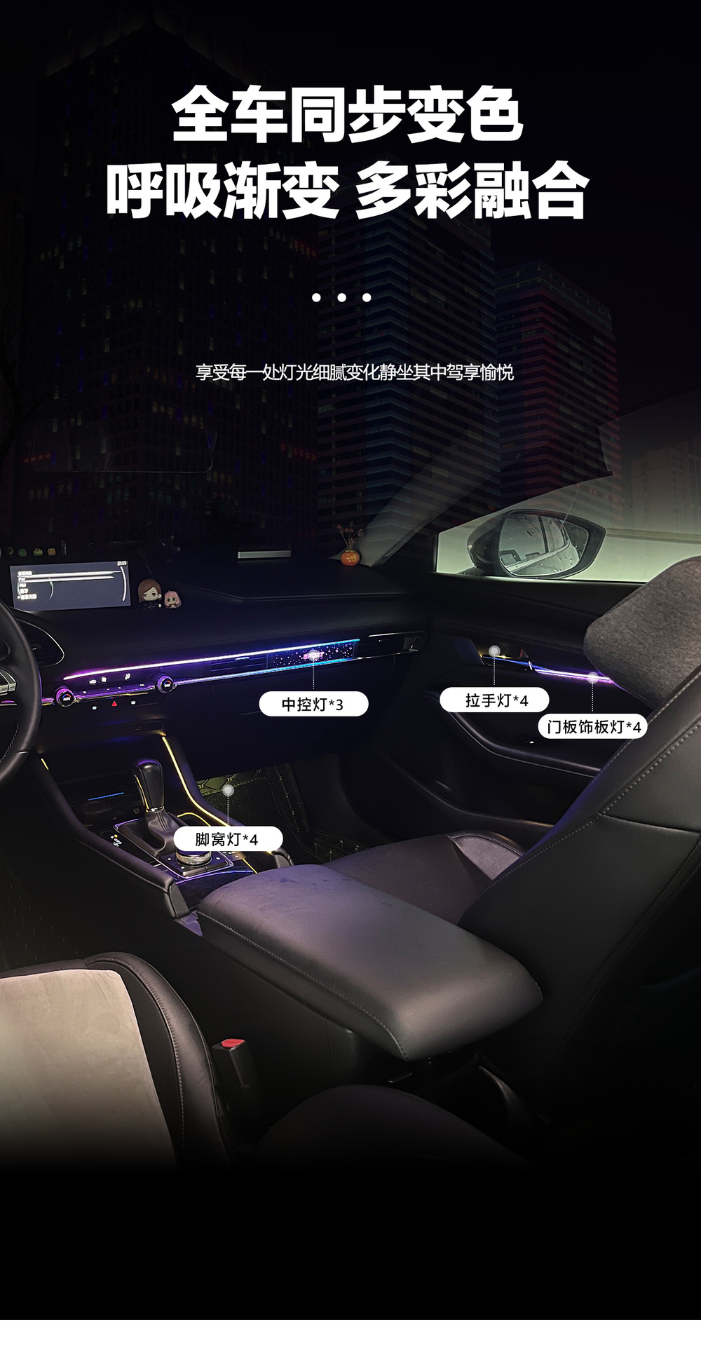 Car ambient lighting, Mazda Axela - 2020-2025, Mazda Axela Ambient Light