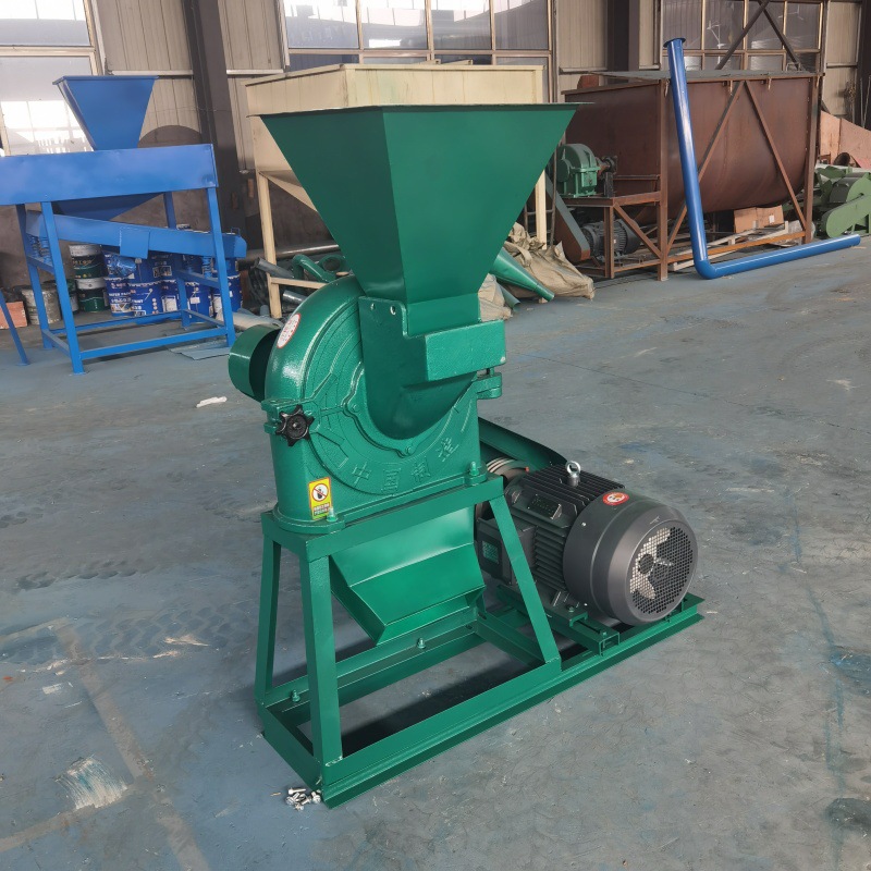 自吸进料玉米粮食破碎机木薯打粉机杂粮粉碎机食用盐齿盘粉碎机