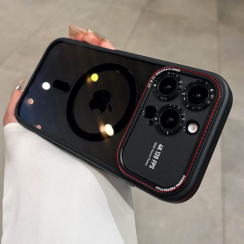 适用iPhone16promax手机壳大视窗莱卡透明磁吸苹果15防摔保护套14|undefined