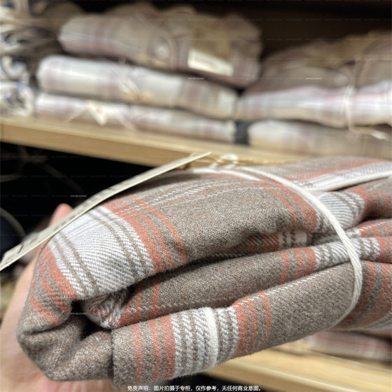 No print original yarn 100 cotton_flannel home clothes pajamas suit Japanese good cotton autumn and winter