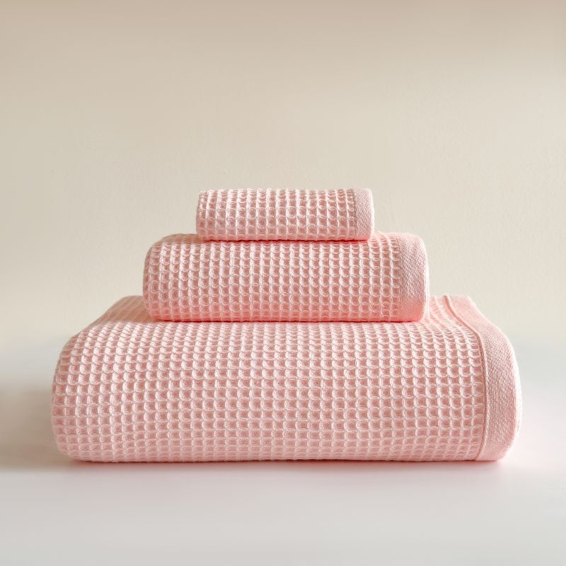 Pure Cotton Towel and Bath Towel Set, Waffle Weave, All-Cotton, Household, Adult Men's Face Towel, Women's Absorbent Quick-Dry Soft Face Towel