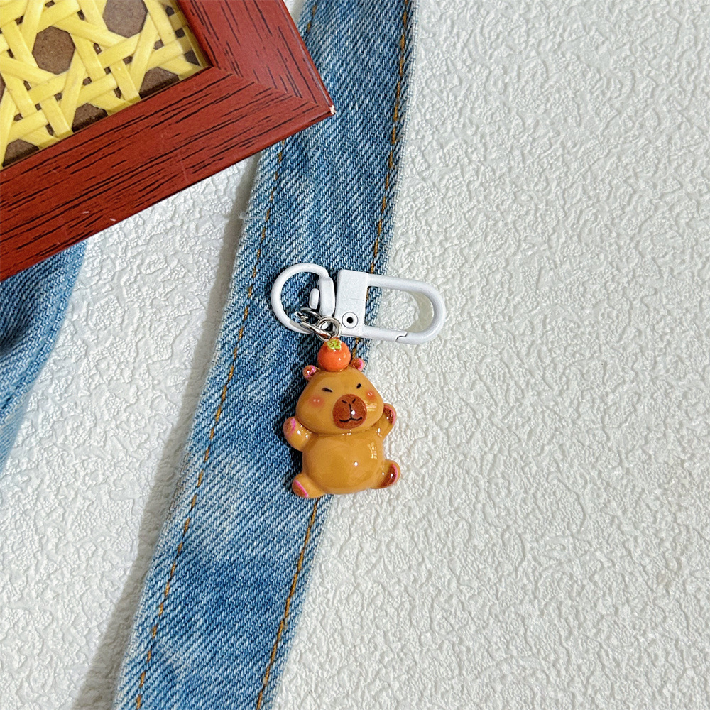 Cute Capybara Keychain Pendant Student Cartoon Decoration Girl Backpack Accessory Best Friend Gift_voghion.com