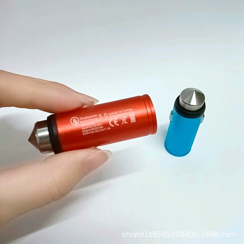 Трансграничная пуля из алюминиевого сплава молот безопасности один USB супер быстрая зарядное устройство QC3.0 быстрая зарядка автомобиля зарядное устройство