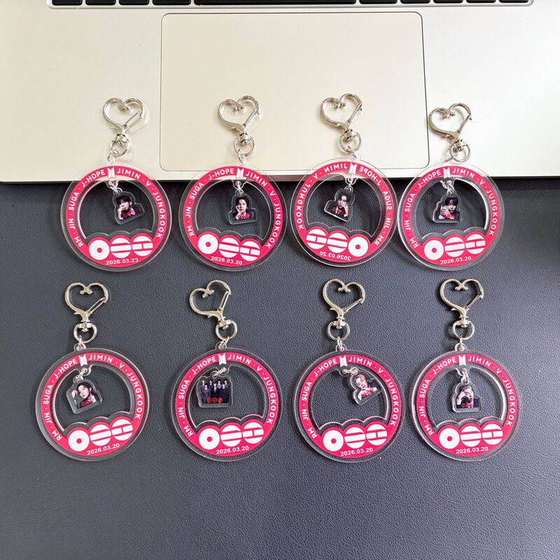 Bts Arirng Cartoon Acrylic Keychain Bag Pendant Accessories Celebrity