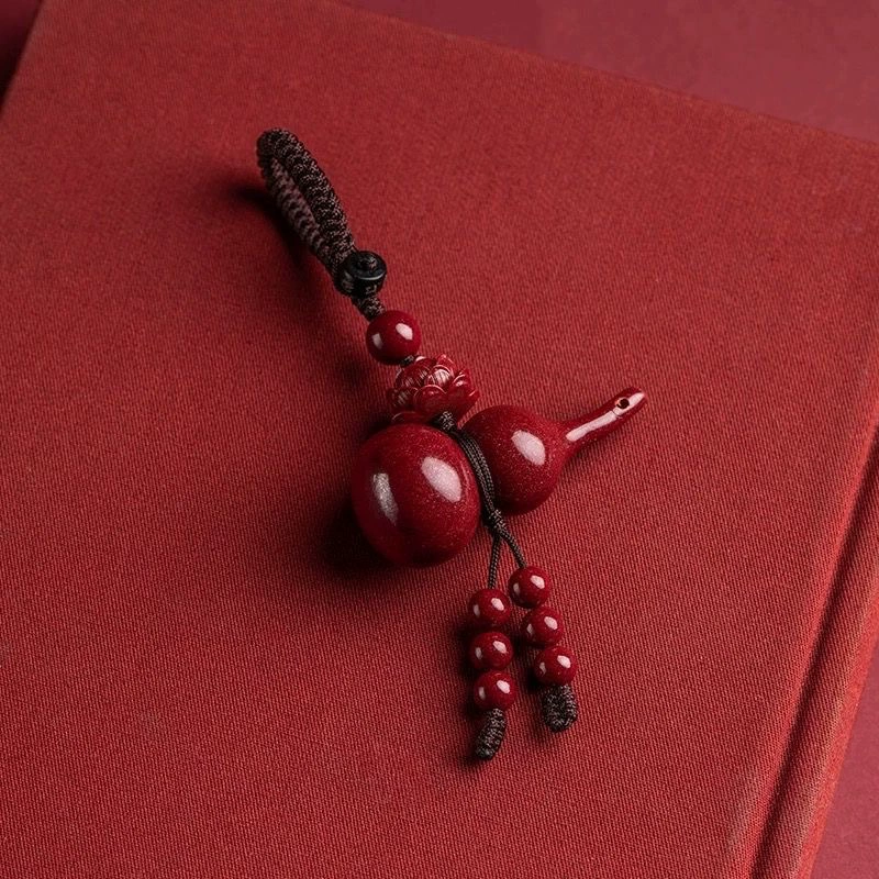 Pendant, keychain, birthday charm, cinnabar