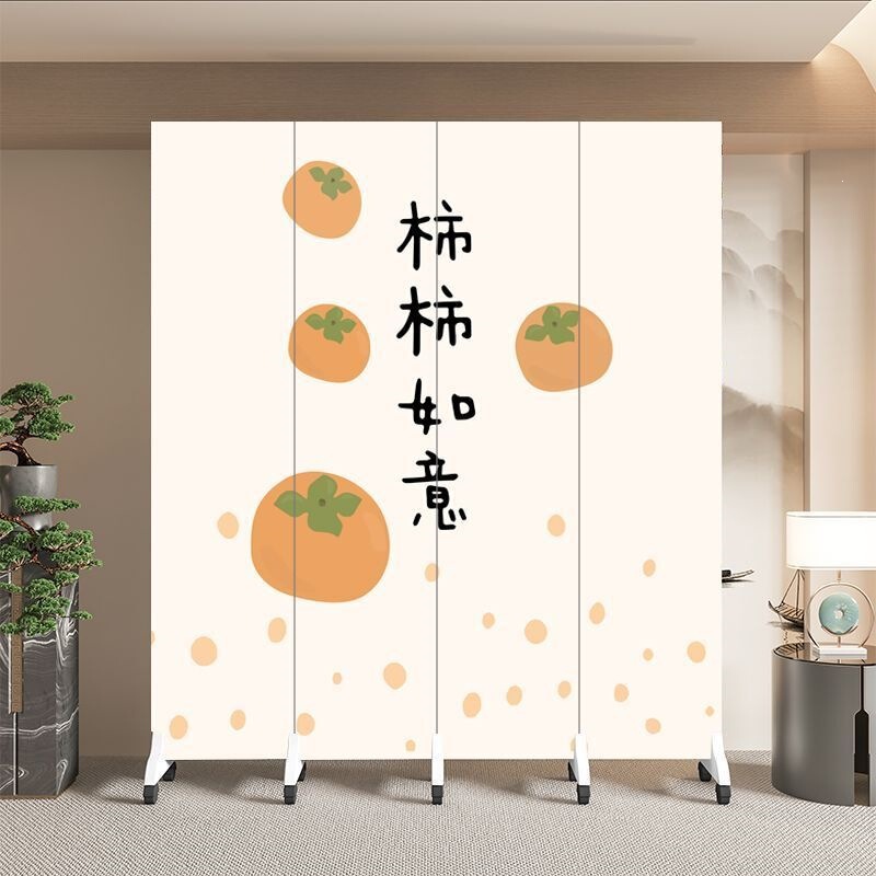Ruyi screen partition for living room, foldable and movable, modern and simple, suitable for home use as a live streaming background wall Ruyi screen partition for living room, foldable and movable, modern and simple, suitable for home use as a live streaming background wall