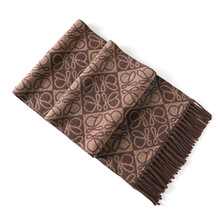 秋冬新款轻奢男士羊毛混纺男款围巾欧美高级感保暖防风加厚围脖男