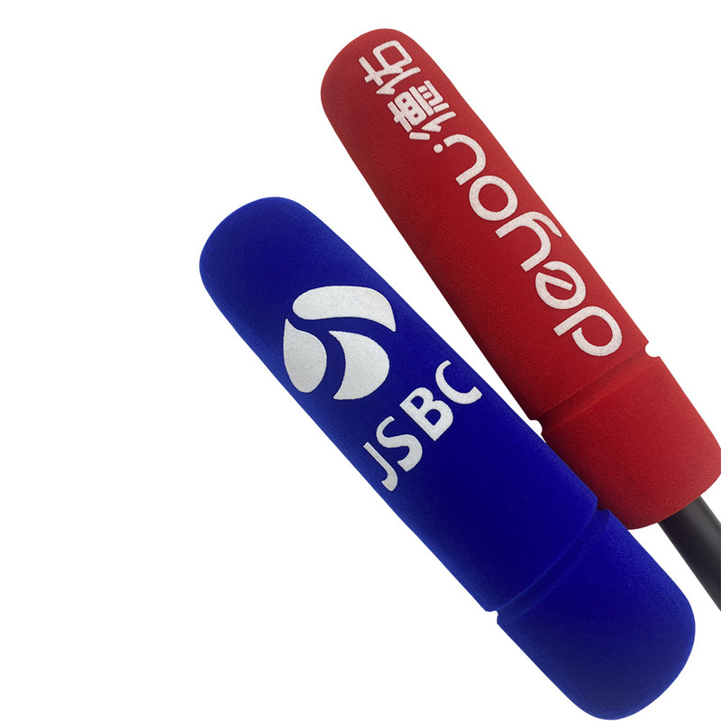 Customized Tv Station News Media Reporter Microphone Accessories, Sponge Windproof Cotton, Trademark Custom Logo Customized Tv Station News Media Reporter Microphone Accessories, Sponge Windproof Cotton, Trademark Custom Logo