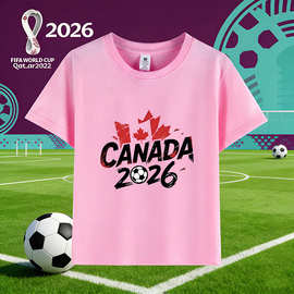 2026世界杯 亚马逊热销各国国旗印花精梳棉短袖儿童装T恤60314-5