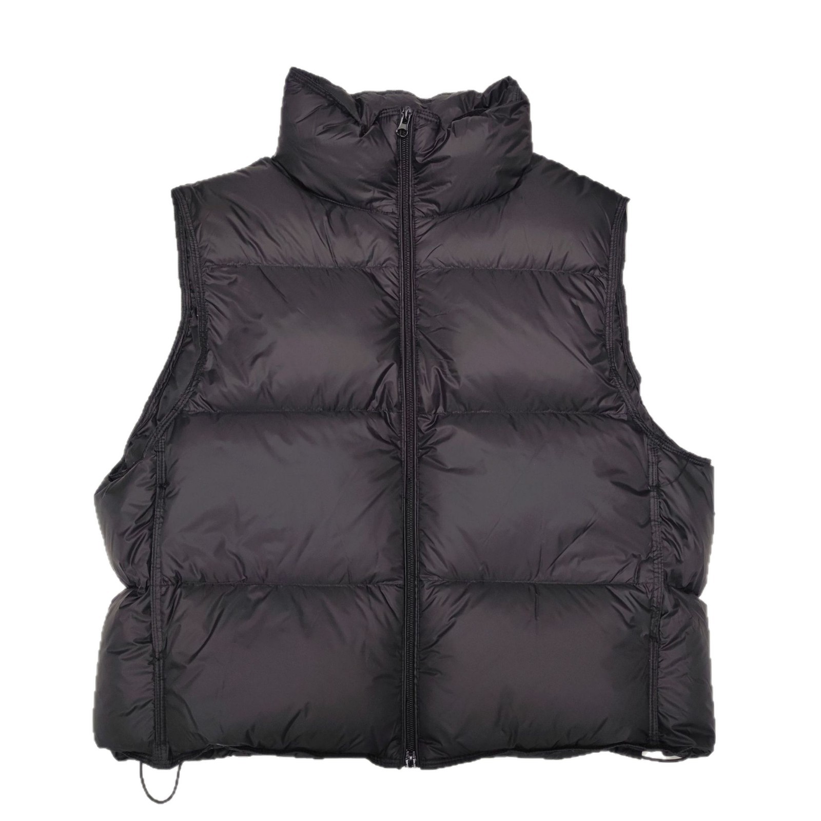 Chaqueta de plumas sin mangas con cuello alto y cuello alto de pato blanco para mujer, estilo coreano, holgada, versátil, ideal para otoño e invierno. Abrigo cálido._voghion.com