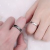 Adjustable ring for beloved with letters engraved, simple and elegant design