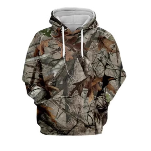 Camouflage Pattern Men's Hooded Sweatshirt Sweatshirt Personality Top 3D Printed Forest Jacket