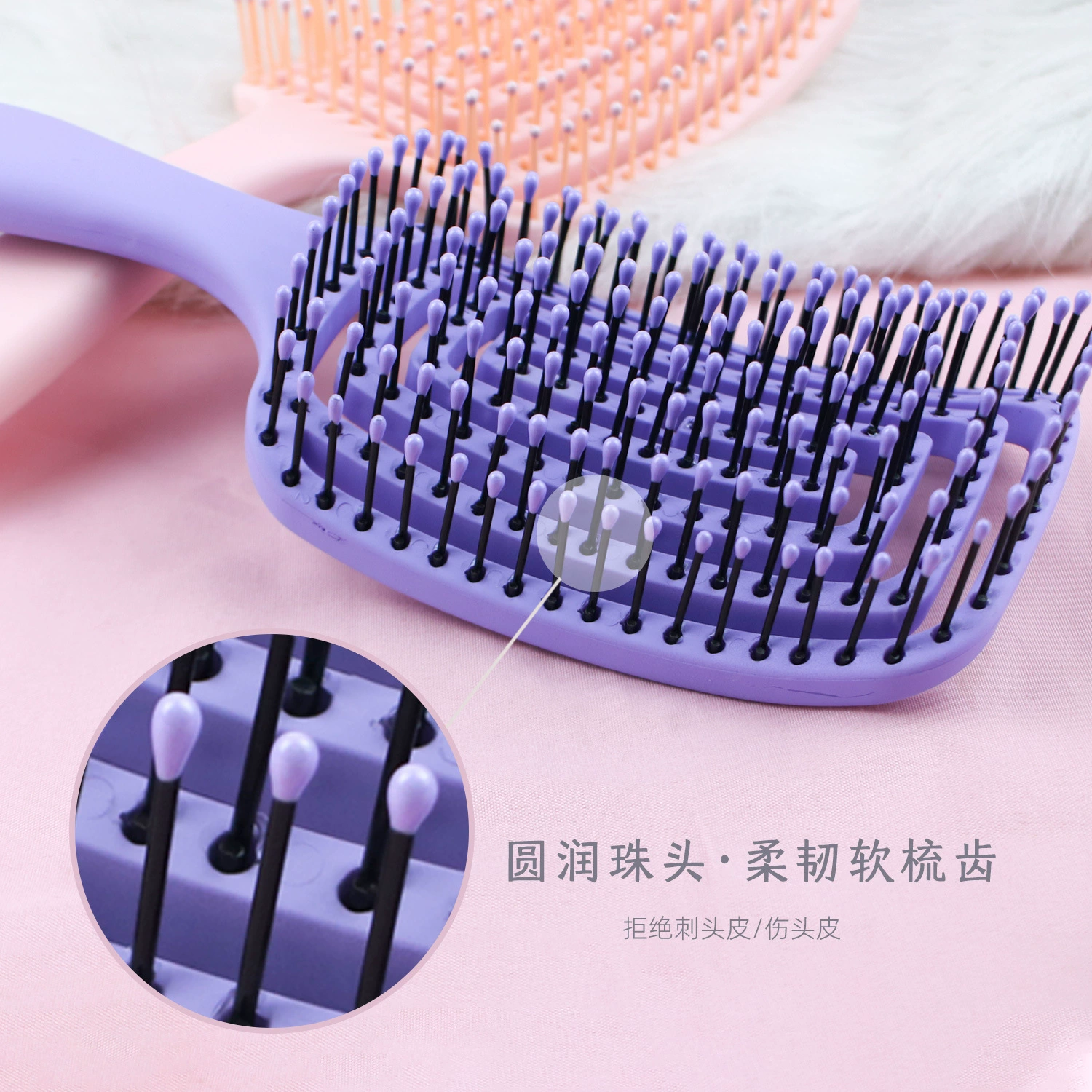 Щетка, массажер, воздушный мешок,-curly soft heel for scalp, добавляет объем