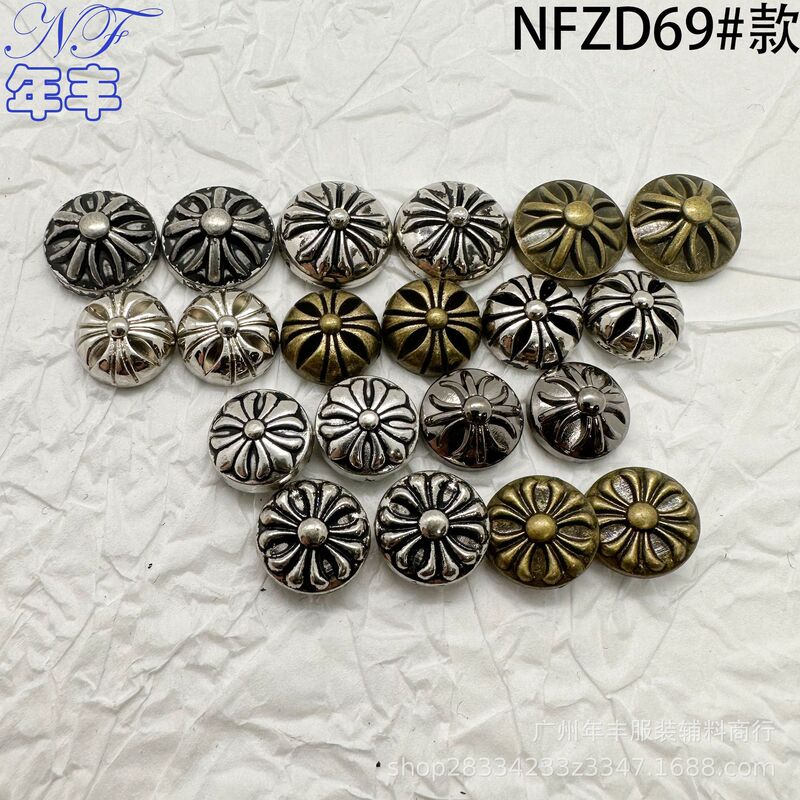 Source Factory Crohn's Ghost Head Retro Cross-shaped Metal Electroplated Rivet Luggage Hardware in stock Decorative Nails Source Factory Crohn's Ghost Head Retro Cross-shaped Metal Electroplated Rivet Luggage Hardware in stock Decorative Nails