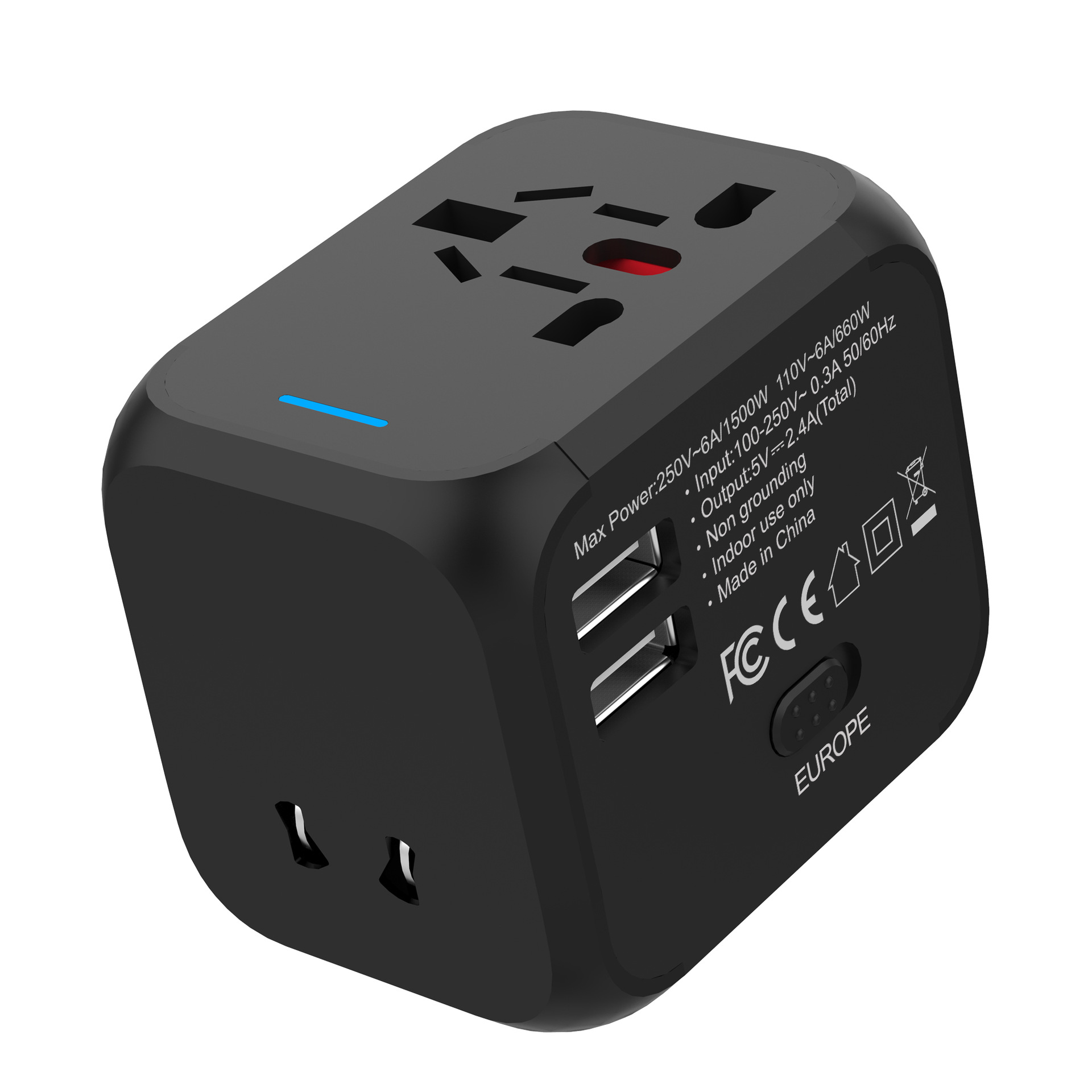 Travel Charger Multi-functional Charging Stand2 USBConversion Socket Global Plug British Standard Australian Standard European Standard USStandard