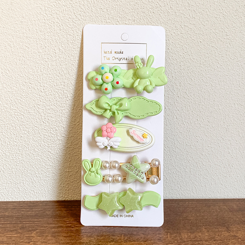 Ventas directas de fábrica 2025 nueva horquilla de color para mujer nueva pinza de flequillo lateral linda horquilla rota pinza de una palabra dulce