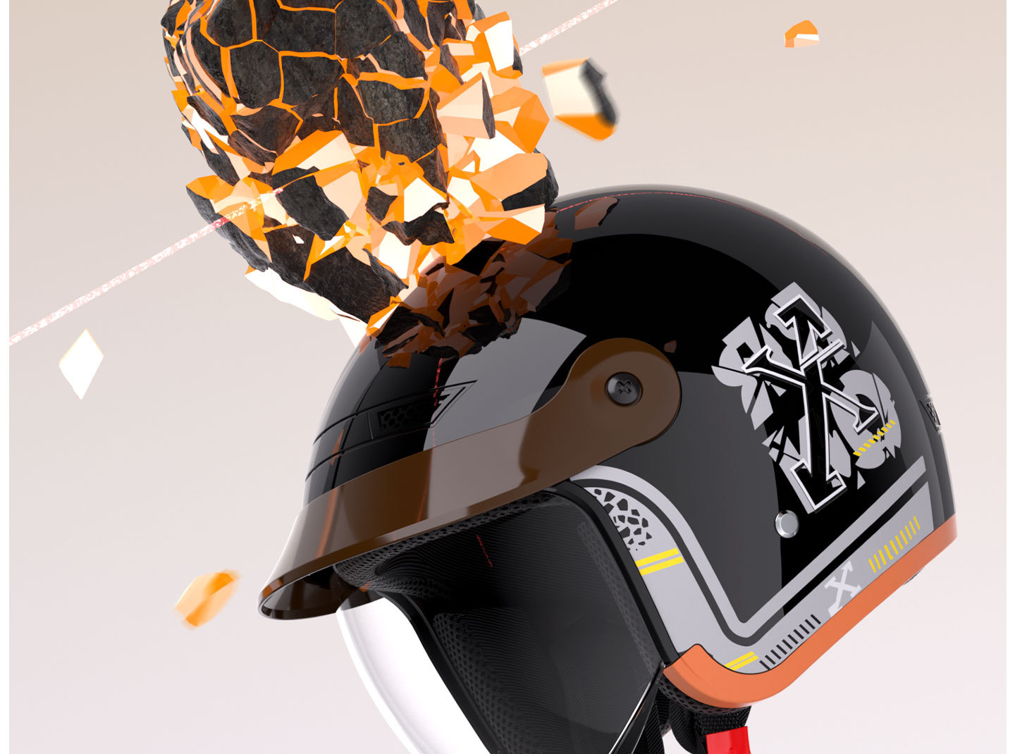 3C Certified Electric Spray-Painted Motorcycle Retractable Lens Safety Fashionable Men's and Women's Popular Anti-Fall Helmet Safety Helmet