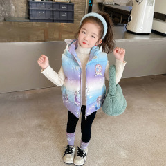 女童加厚马甲秋冬款2025新款儿童冬季夹棉马夹女宝宝外穿背心外套