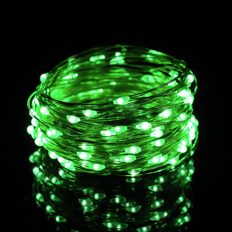 Guirnalda de luces solares con cable de cobre, luces LED impermeables para jardín al aire libre, luces decorativas con control remoto de 8 funciones, luces de ambiente navideño
