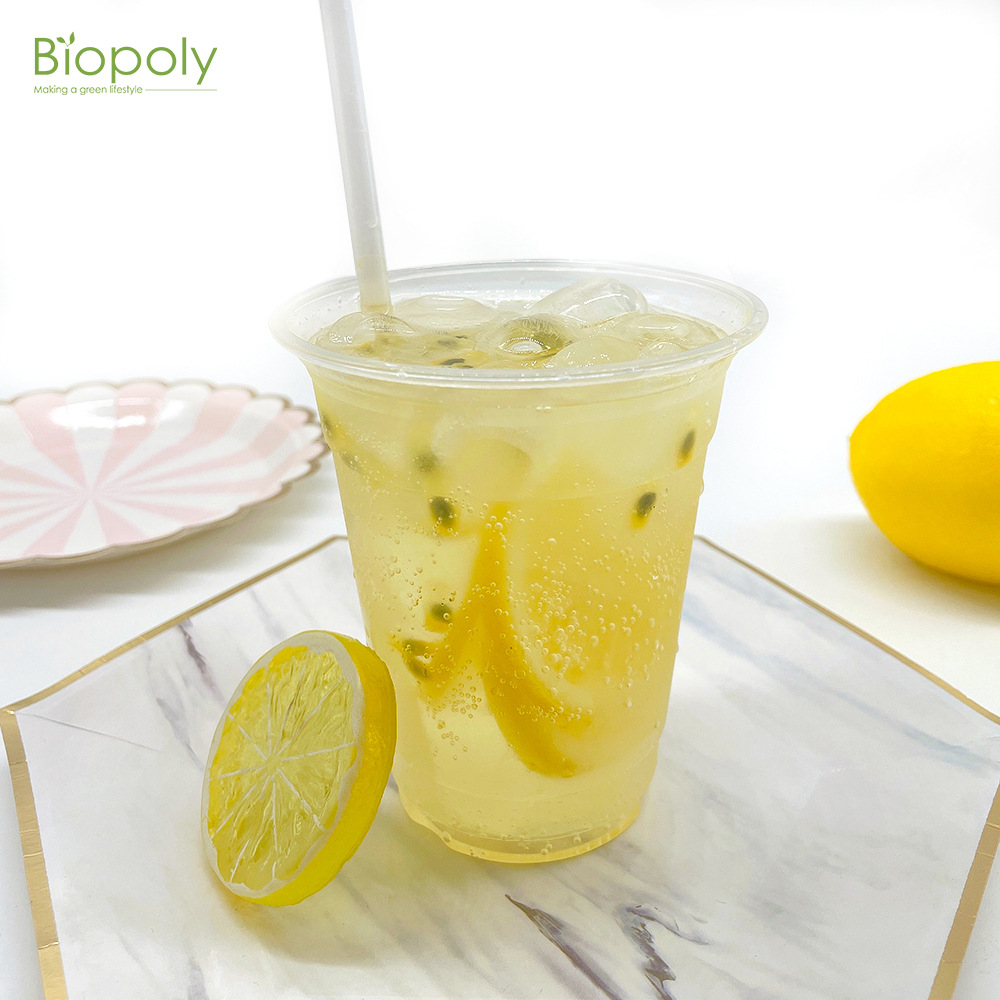 Vaso desechable para té con leche, calibre 98, 300-720 ml, vaso PLA para bebidas frías, vaso de café biodegradable y ecológico