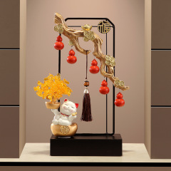 新しい五つの祝福の鉄製の幸運の木の装飾品オフィス玄関テレビキャビネットの納屋新築祝い開店祝いギフト