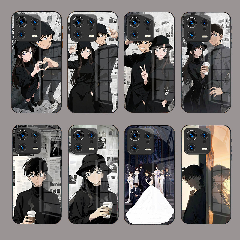 Suitable for Xiaomi 15Ultra Mobile Phone Case 14 Cartoon 13 Newspaper Conan 12 Xiaolan 11 Couple 10 Glass 9 Heart