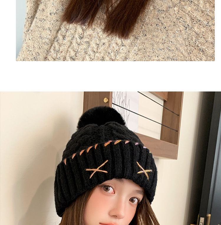 Suéter de punto para mujer, ideal para otoño e invierno. Forrado con polar, grueso, cálido, versátil, con protección para las orejas, corte holgado y amplio para la cabeza._voghion.com