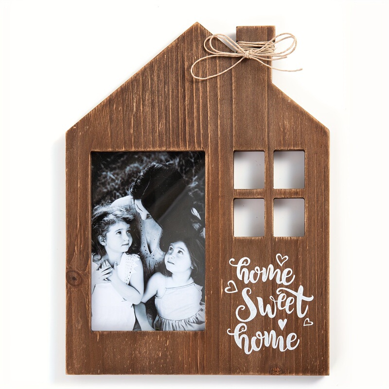 Rustic Wooden Photo Frame for Family Photo Frame Art Housewarming Gift for One 4inch x 6inch Photo
