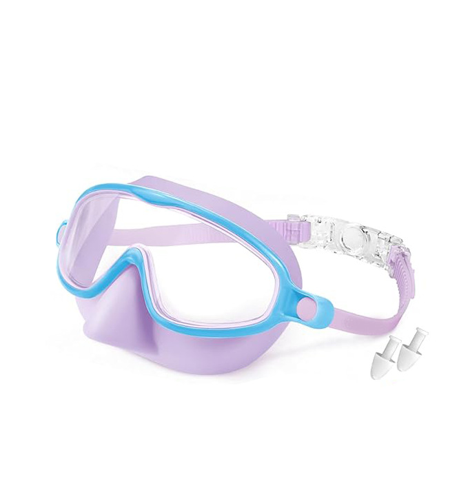 600A-어린이-보라색 파란색-투명+귀마개