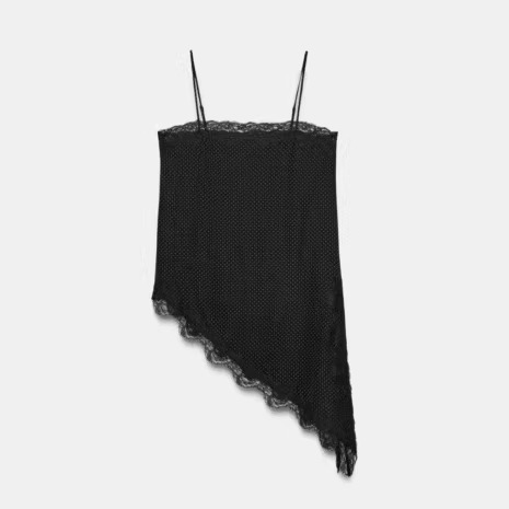 Taop&Za High-Quality New Summer Women's Clothing Elegant and Fashionable Lace-Trimmed Asymmetrical Halter Top 9479281 Taop&Za High-Quality New Summer Women's Clothing Elegant and Fashionable Lace-Trimmed Asymmetrical Halter Top 9479281