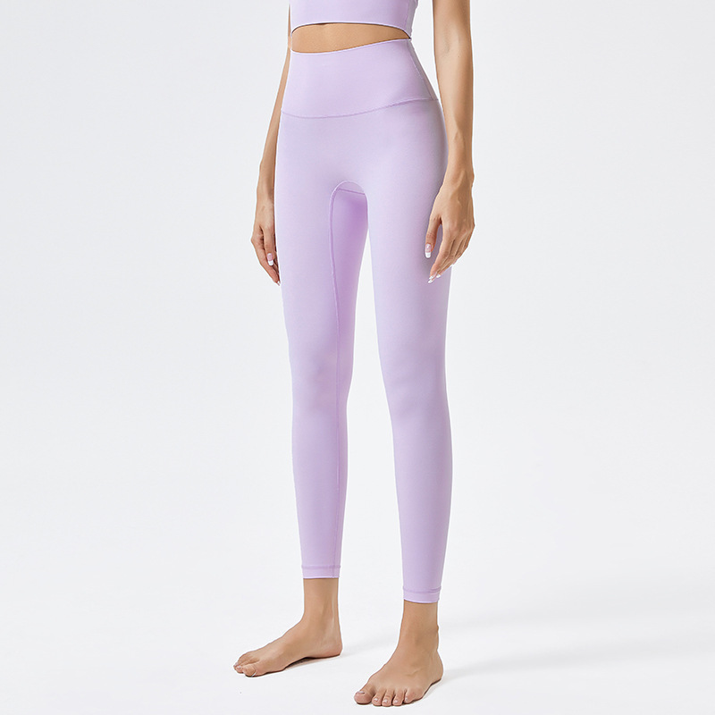Nuevo cross-border fitness nube sensación ultra suave caderas de cintura alta mujer elástica desnuda sensación deportiva de correr ropa de yoga pantalones al por mayor