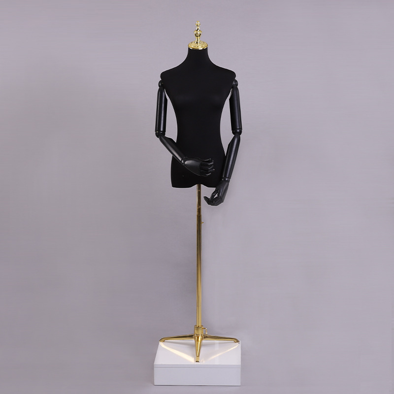 Modelo de tienda de ropa estante leche seda hembra medio cuerpo maniquí mesa modelo de cabeza pantalla estante ventana vestido de novia modelo accesorios femenino image 23