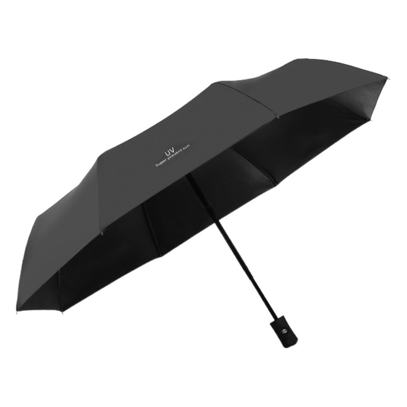 Paraguas plegable automático UV de verano, sombra de vinilo, sol y lluvia, paraguas de doble uso, logotipo de impresión, paraguas publicitario, fabricante de paraguas