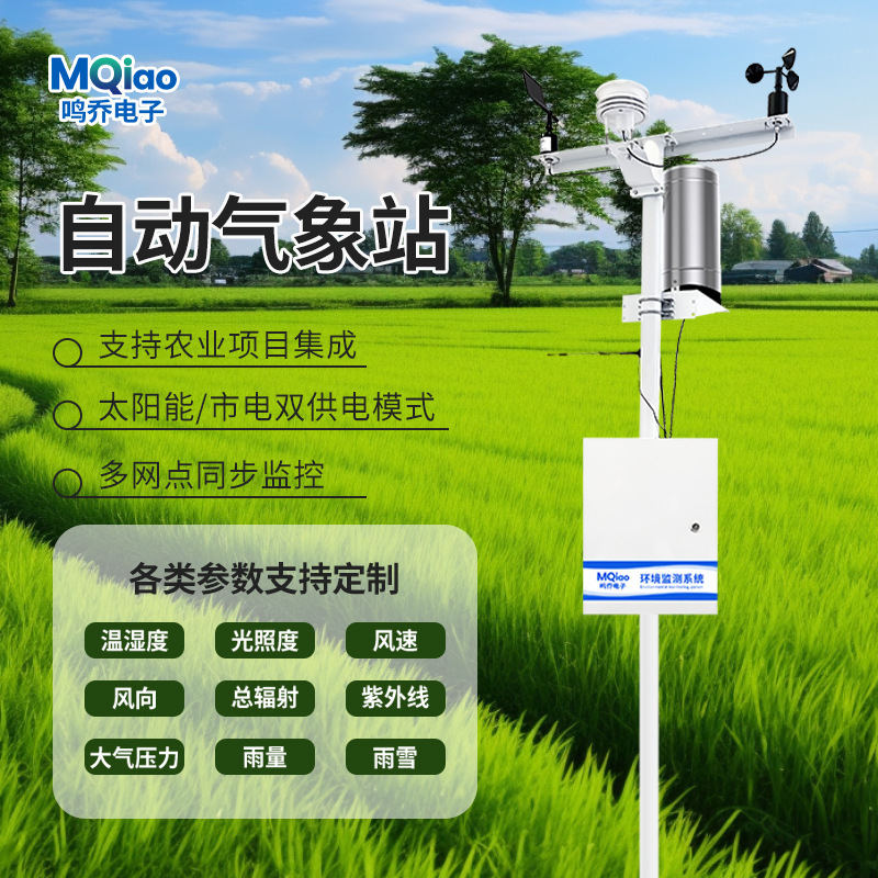Agricultural small-scale weather station for outdoor campus and construction site environmental climate monitoring, integrated wind speed and rainfall monitoring station Agricultural small-scale weather station for outdoor campus and construction site environmental climate monitoring, integrated wind speed and rainfall monitoring station