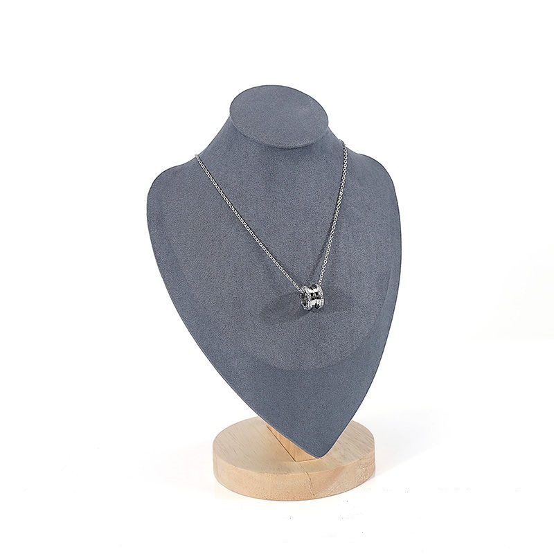 Nordic Style Solid Color Solid Wood Cloth Jewelry Rack display picture 4