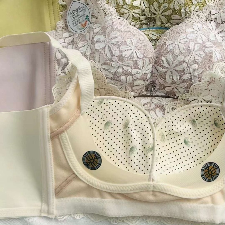 Bréster de alta calidad estilo de encaje jacquard transpirable ajustable confort lateral plegable ropa interior de botón múltiple