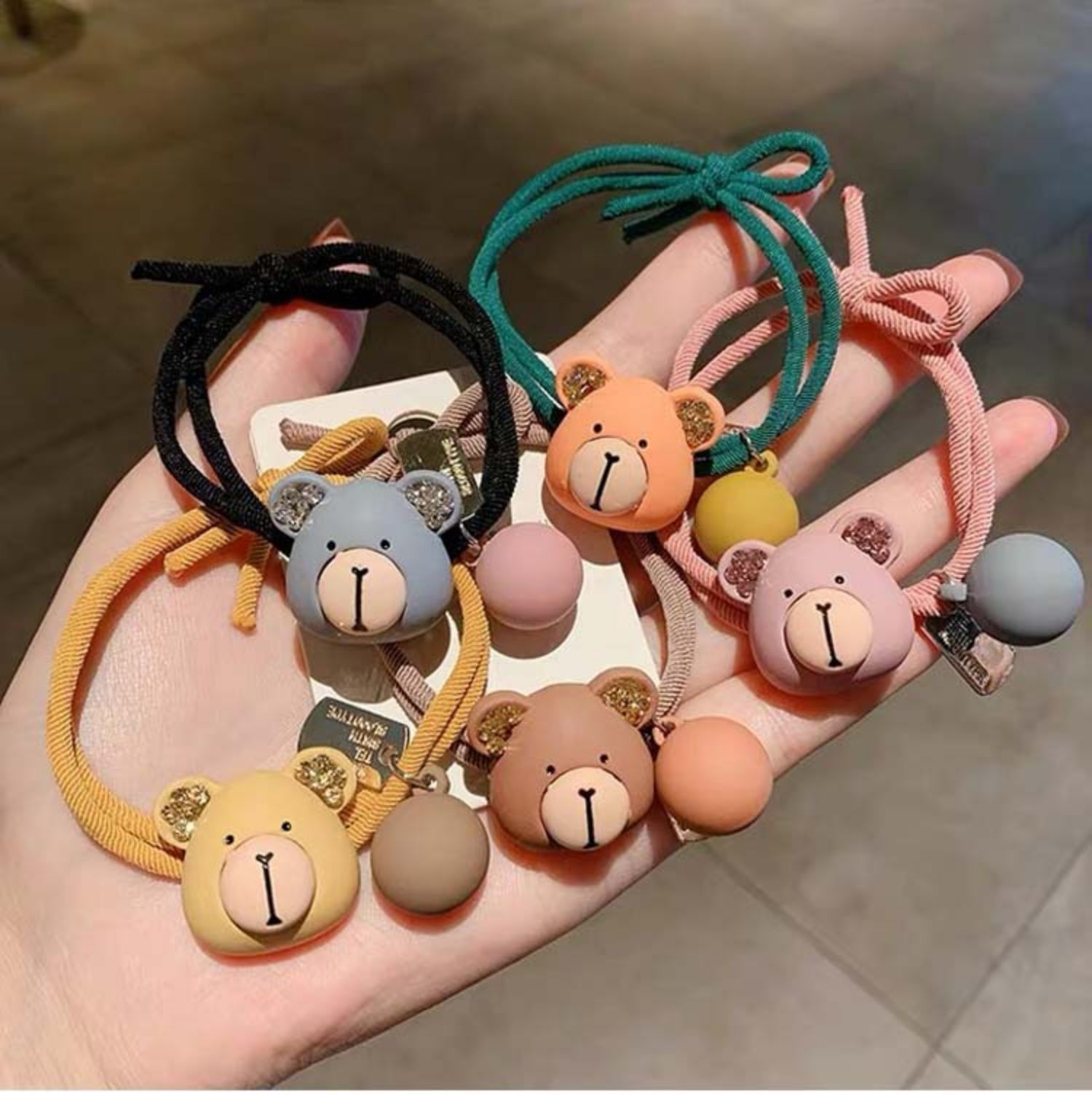 Brand cute eraser, hair rope, hairgrip, hair accessory, with little bears 2