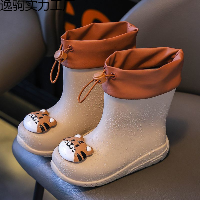 Children's Rain Boots, Boys' Rain Boots, Non-Slip Men's Baby, Toddler, Kidsren's Water Shoes, Girls' Waterproof Rubber Shoes, Lightweight New Style